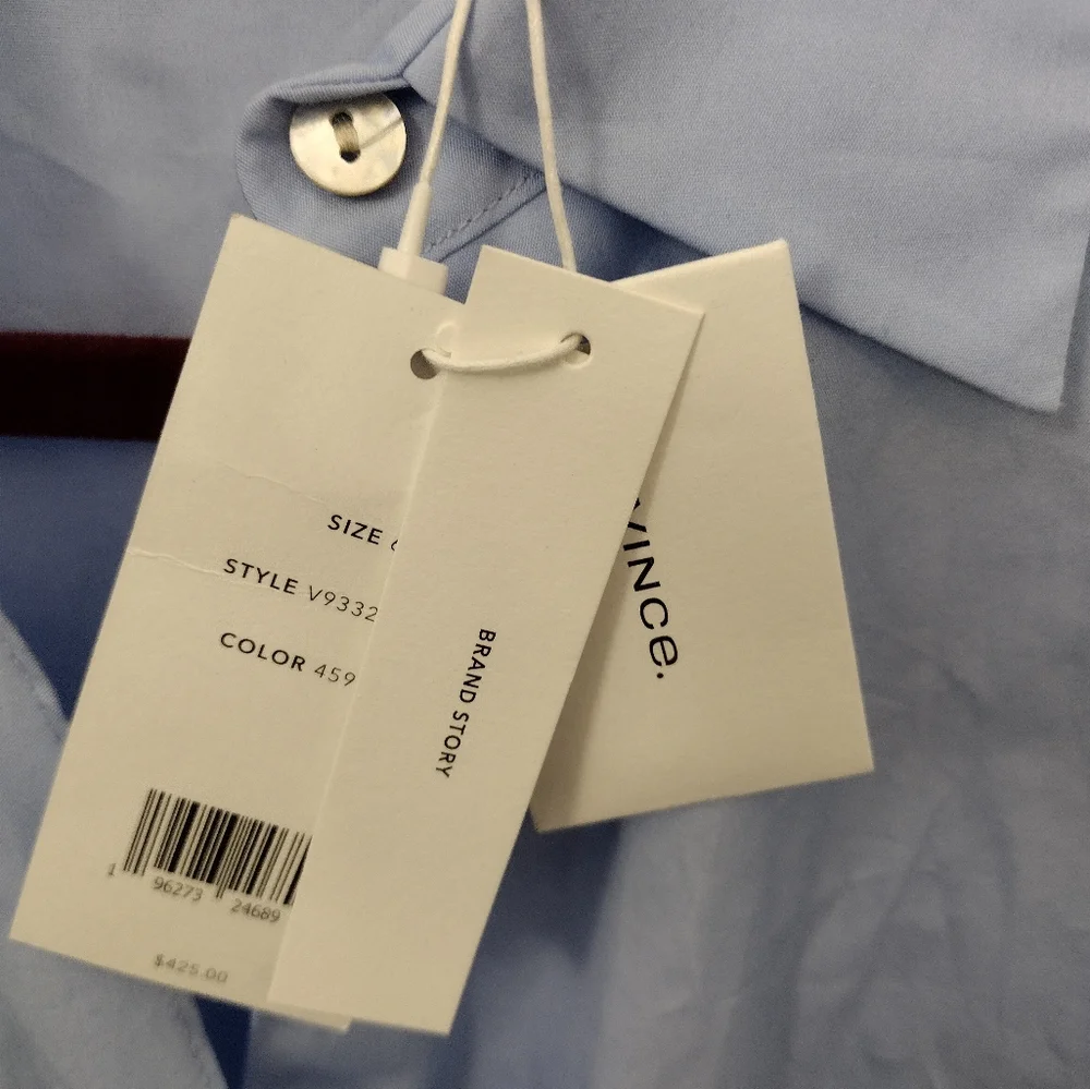 Vince Wrap Bodice Shirt Dress size 6 NWT - Picture 5 of 17